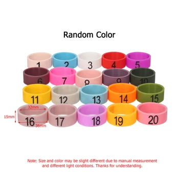 20ШТ цветных идентификационных колец с микрофоном от 1 до 20 Разноцветных мягких силиконовых колец, различающих разные микрофоны разного цвета