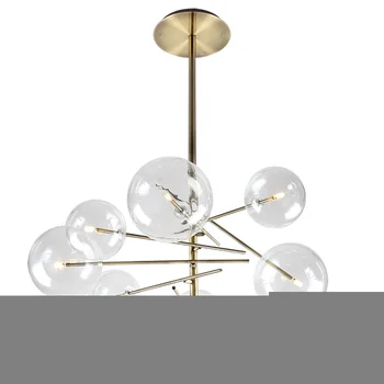 Современные подвесные светильники led gold AC90-261V светильник suspendu globe с прозрачным стеклянным абажуром подвесные светильники luminaria pendente для фойе
