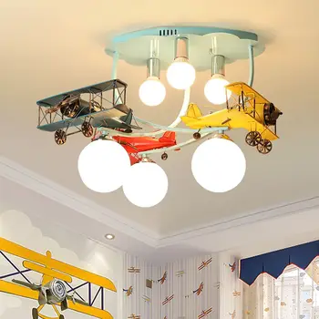 Потолочный светильник для детского самолета OUFULA, светодиодный мультяшный светильник креативного дизайна для домашнего декора, детской комнаты, детского сада