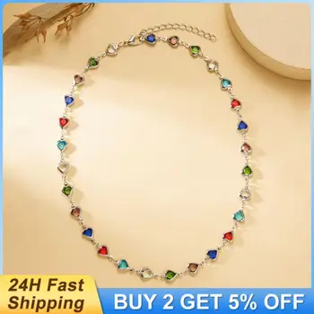 9-граммовое радужное ожерелье легкой вогнутой формы, винтажное пляжное ожерелье, винтажное ожерелье, популярное модное ожерелье для поездок на работу, спрос на сплав