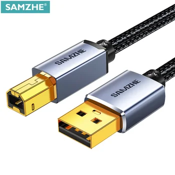 САМЖЕ USB кабель для принтера USB Type B от мужчины к мужчине USB 3.0 2.0 Кабель для принтера Canon Epson HP DAC USB принтер