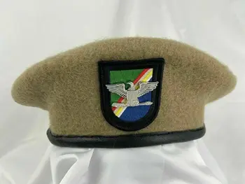 . Шерстяной берет полка рейнджеров армии США цвета хаки, шляпа с эмблемой полковника армии Орла
