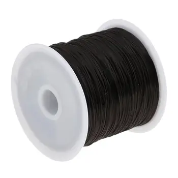 Эластичный шнур с кристаллами Salon 4x60 м для плетения волос, черный