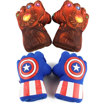 Плюшевые игрушки для косплея 28 см, перчатка Таноса Бесконечности, перчатки Капитана Америки, подарки на день рождения