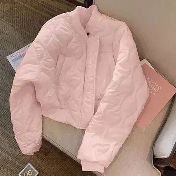 Корейские модные Розовые зимние куртки, женские толстовки Kawaii Harajuku, эстетичные пальто, Корейская одежда, Зимняя одежда Y2k, женская