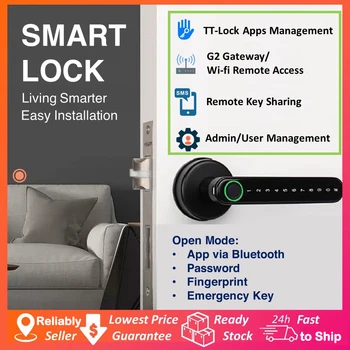 Дверной замок с отпечатками пальцев Пароль Умный Домашний Дверной Замок Без Ключа Безопасный Домашний Биометрический Отпечаток Пальца Bluetooth APP Control Smart Lock