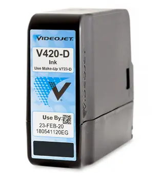 Videojet V420-D Чернила MEK черного цвета с Возвратным стеклянным розливом (RGB) для струйного принтера непрерывного действия
