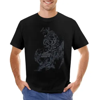 Футболка с изображением железного гиганта, аниме-футболка с коротким рукавом, милая одежда, летний топ, мужские графические футболки