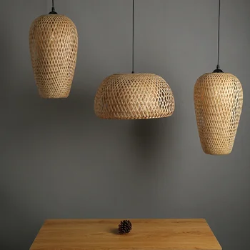 Бамбуковый подвесной светильник в китайском стиле, высококачественная Ротанговая мебель ручной работы, гостиная, Столовая, Спальня, ресторан, освещение, мебель для украшения