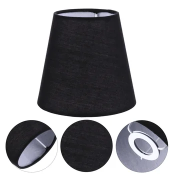 Черный тканевый абажур, тканевый чехол для абажура, Прикроватный светильник, бытовой абажур, Декоративный абажур для