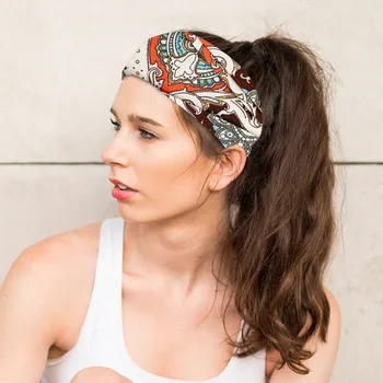 Женская спортивная повязка на голову Yoga pack для волос, впитывающая пот, края полосы пропускания, Складные Повязки На голову, Повязка на голову Om