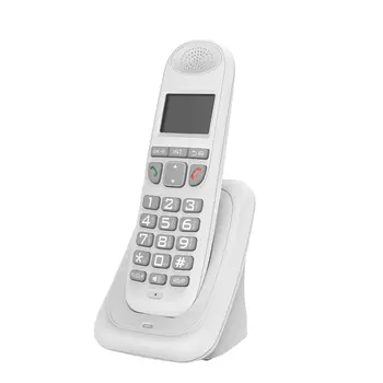 Беспроводной телефон Беспроводной телефон с 3-строчным дисплеем, поддержка идентификатора вызывающего абонента, подключение 5 трубок на 16 языках для домашнего офиса