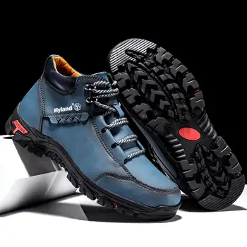 FLYLAND/ мужские кожаные ботильоны Chukka, уличная спортивная обувь для кемпинга, пеших прогулок, треккинга