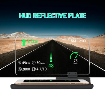 6-дюймовый Универсальный автомобильный HUD H6 с головным дисплеем, проектор, навигация по телефону, держатель смартфона, GPS hud для любых автомобилей