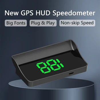 Автоматический дисплей HUD GPS, автоэлектроника, проектор HUD, Цифровой автомобильный спидометр, Одометр, Аксессуары для всех автомобилей