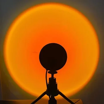 Фоновая лампа для Рассвета и Заката, Настольная лампа для заката, Светодиодная Проекционная лампа Rainbow, Лампа для атмосферы Творческой проекции в прямом эфире