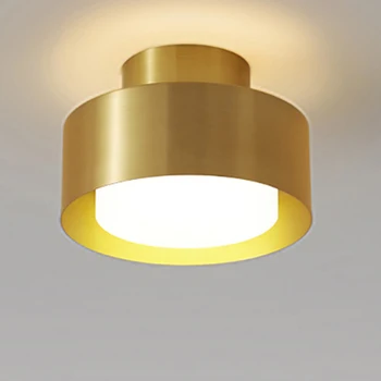 Скандинавский креативный светодиодный потолочный светильник черный белый золотой акриловый алюминиевый круглый современный минималистский проход коридор лестница потолочные светильники