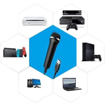 USB проводной микрофон Караоке-микрофон для компьютера Nintendo Switch Wii PS4 Xbox PC