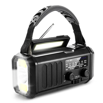 Солнечное Питание AM FM Погодное Радио SOS Сигнализация Аварийный Блок Питания со Светодиодным Фонариком Многофункциональная Лампа для Чтения Сотового Телефона