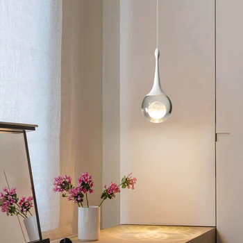 Современные подвесные светильники из прозрачного стекла, прямая поставка, 4000 К, для прикроватной столовой, кухонного бара, подвесной светильник, регулируемый шнур