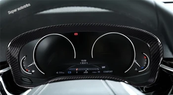 Приборная Панель Приборный Экран Рамка Панели Накладка Для BMW 5 Серии G30 530I 2017-2023 ABS Аксессуары Для Интерьера Из Углеродного Волокна