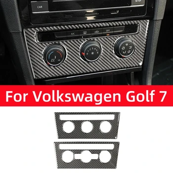 Для Volkswagen Golf 7 Mk7 Vii 2013-2019 Приборная панель Кнопка управления кондиционером Ручка Переключатель Рамка панели Наклейка Автомобильные аксессуары
